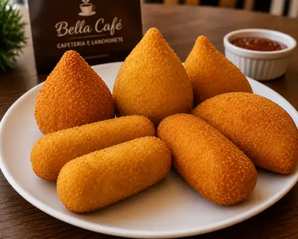 Salgados variados da Bella Café